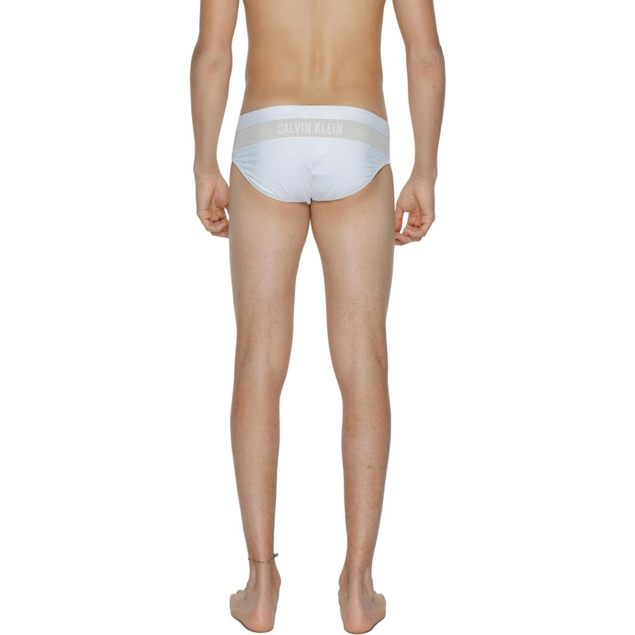 White Polyamide Swim Briefs