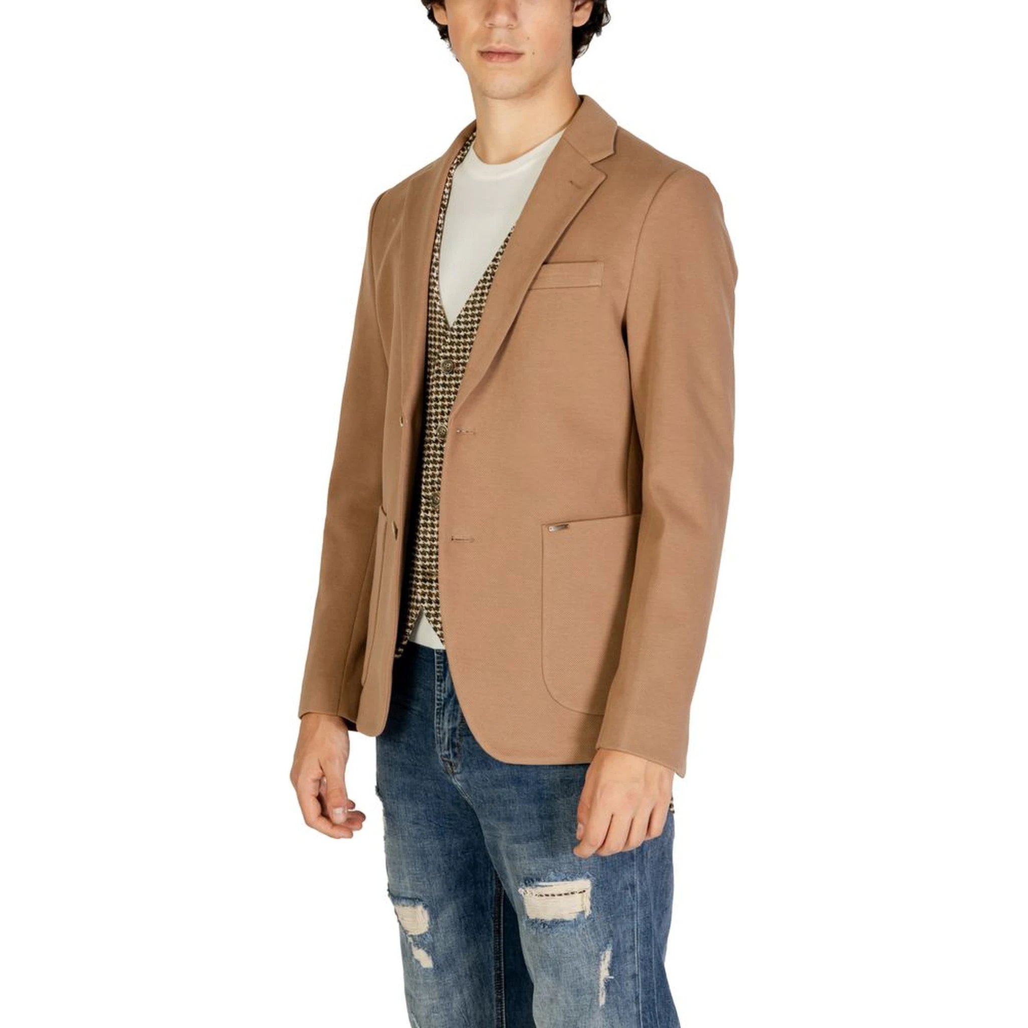 Beige Cotton Blazer