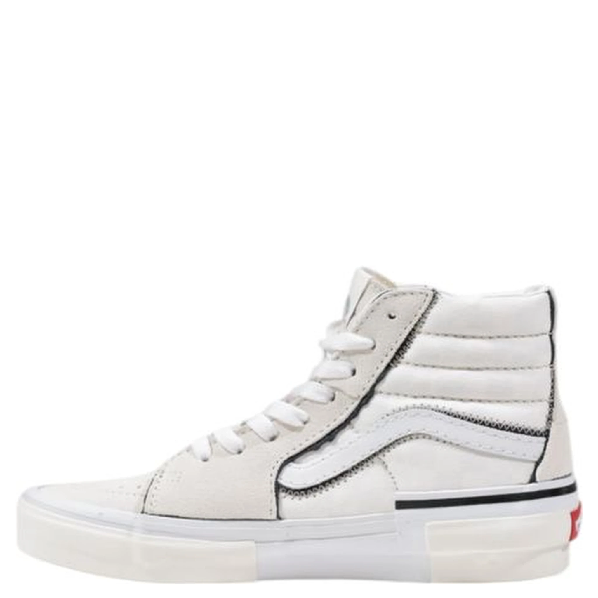 Beige Leather High Top Sneakers