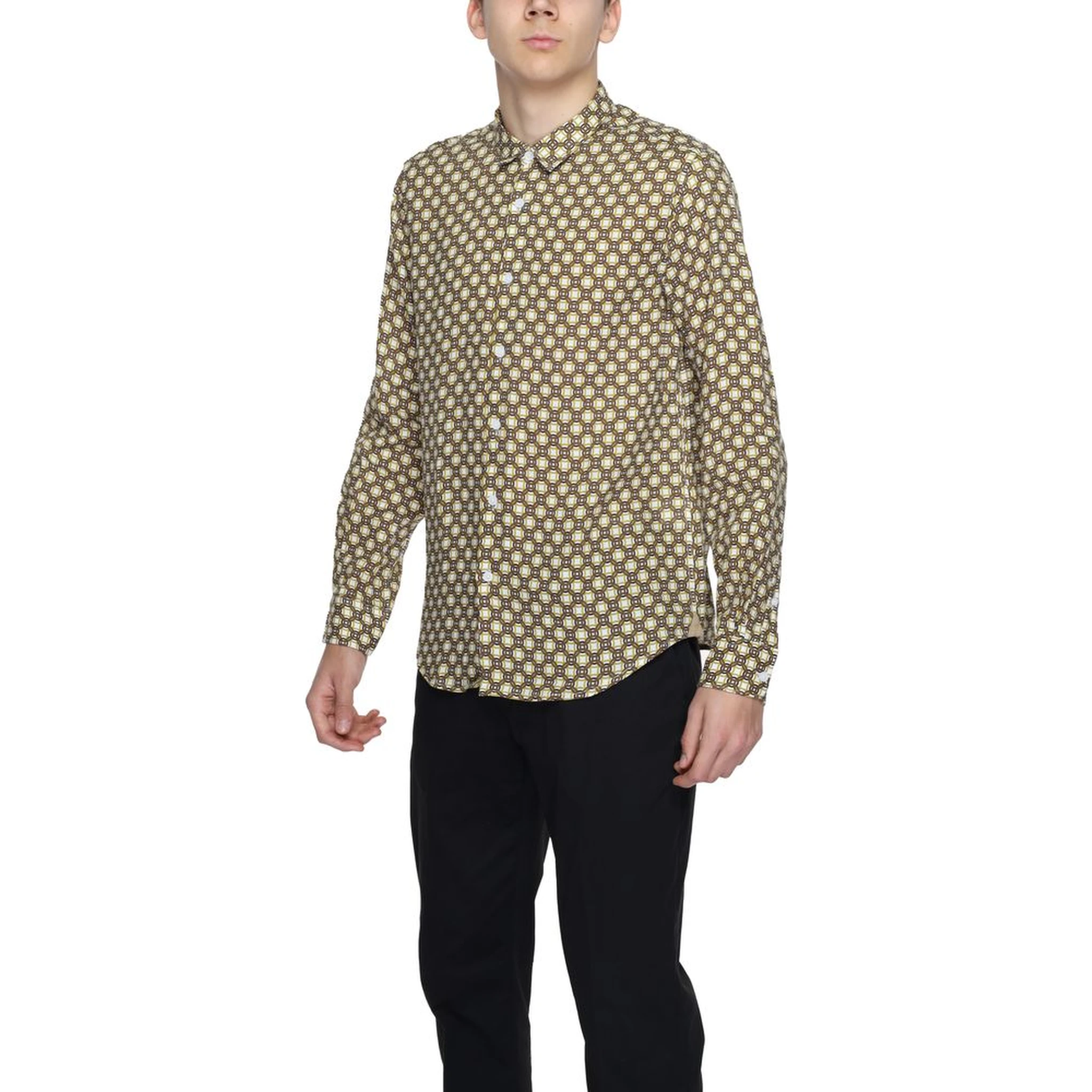 Beige Linen Pattern Shirt