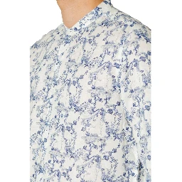 Blue Linen Pattern Shirt