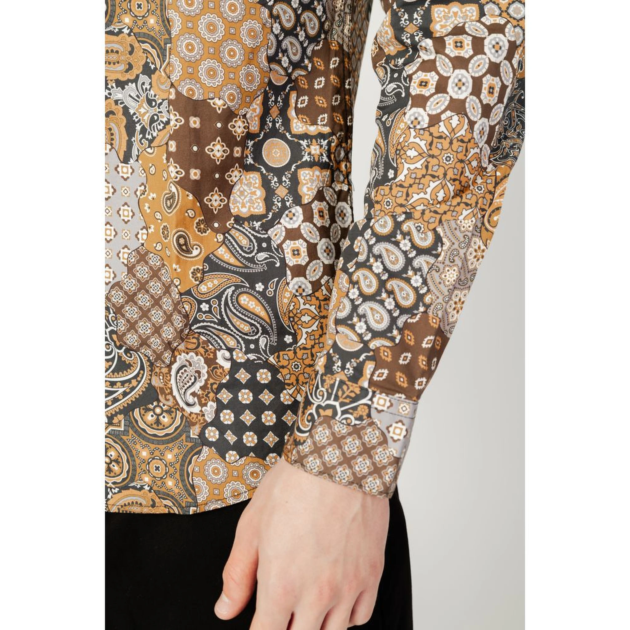 Beige Cotton Pattern Shirt