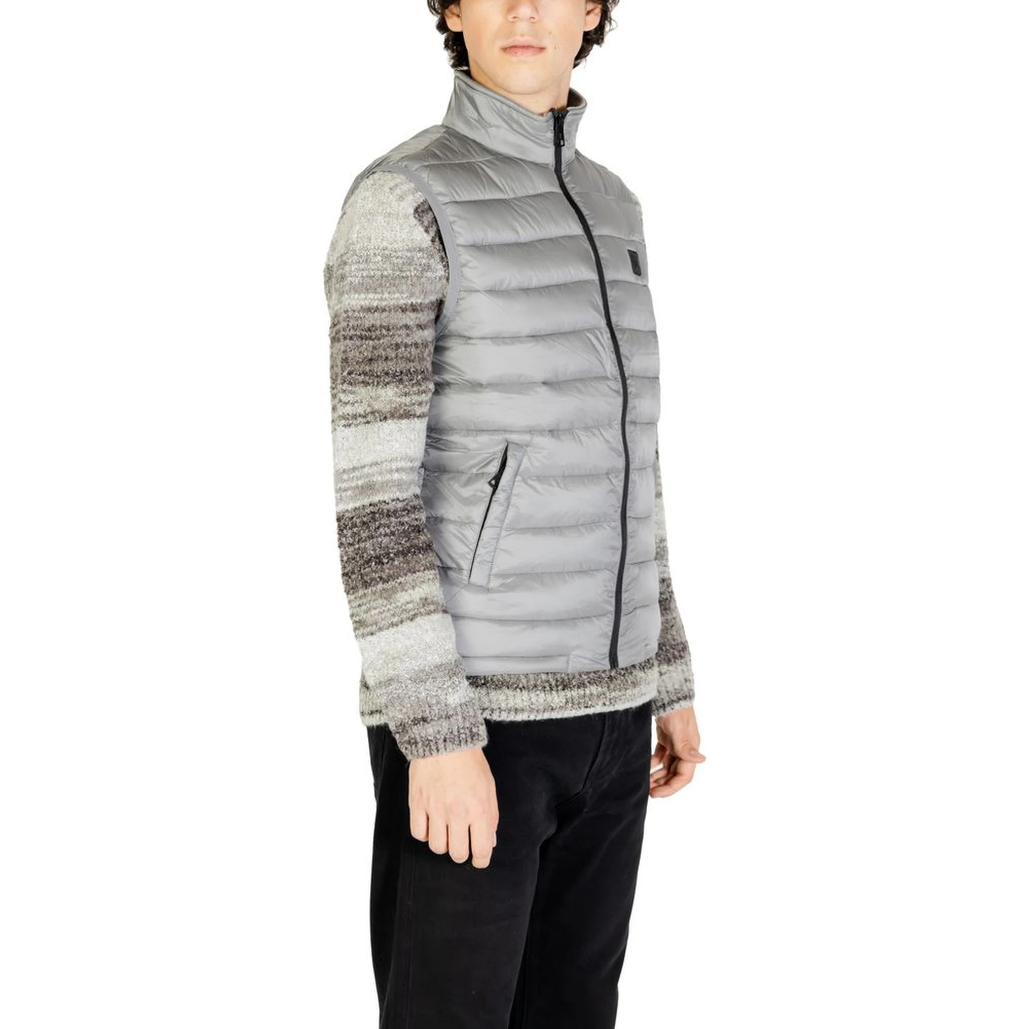 Gray Polyamide Sleveless Jacket