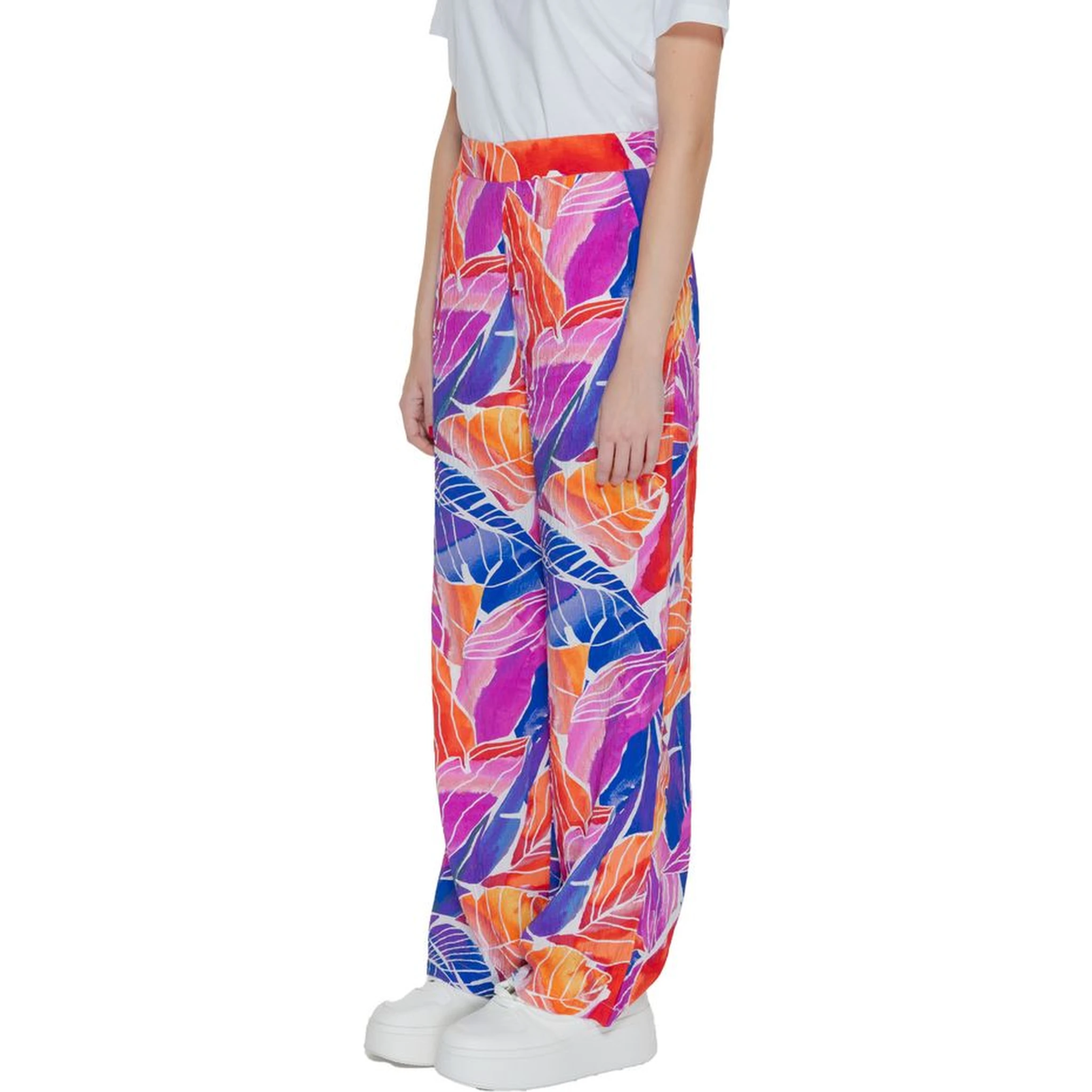 Multicolor Viscose Casual Pants
