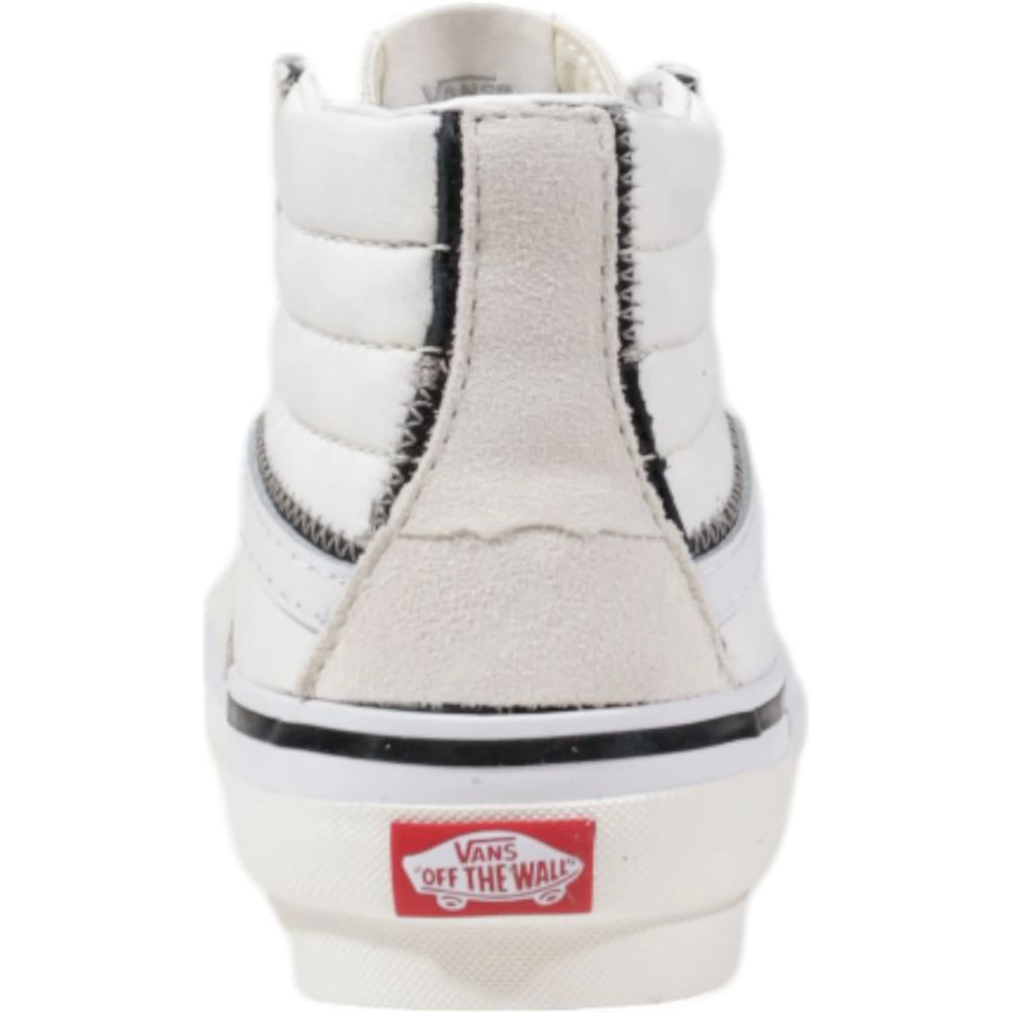 Beige Leather High Top Sneakers