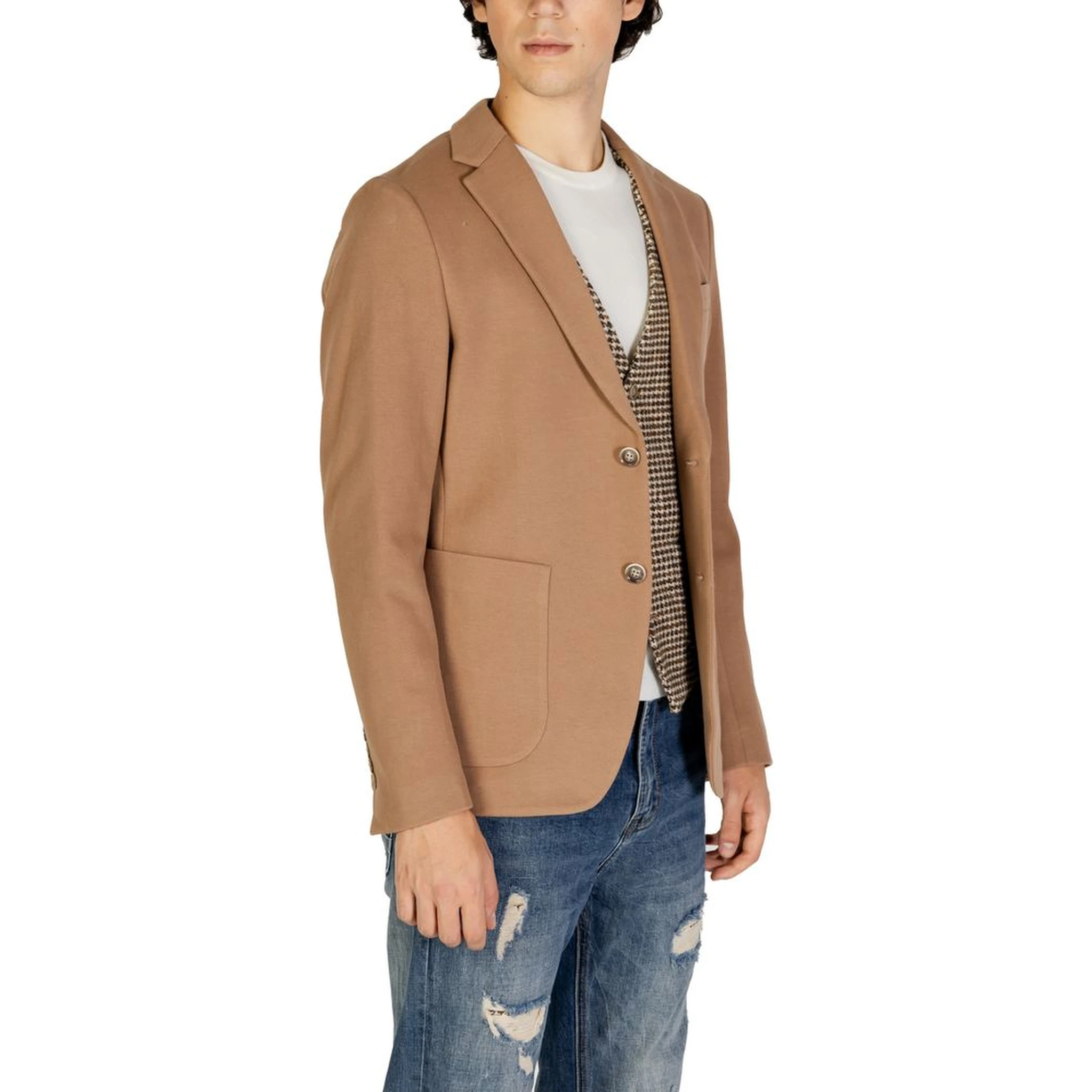 Beige Cotton Blazer