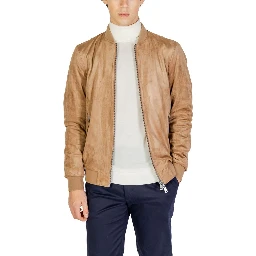 Beige Polyester Bomber
