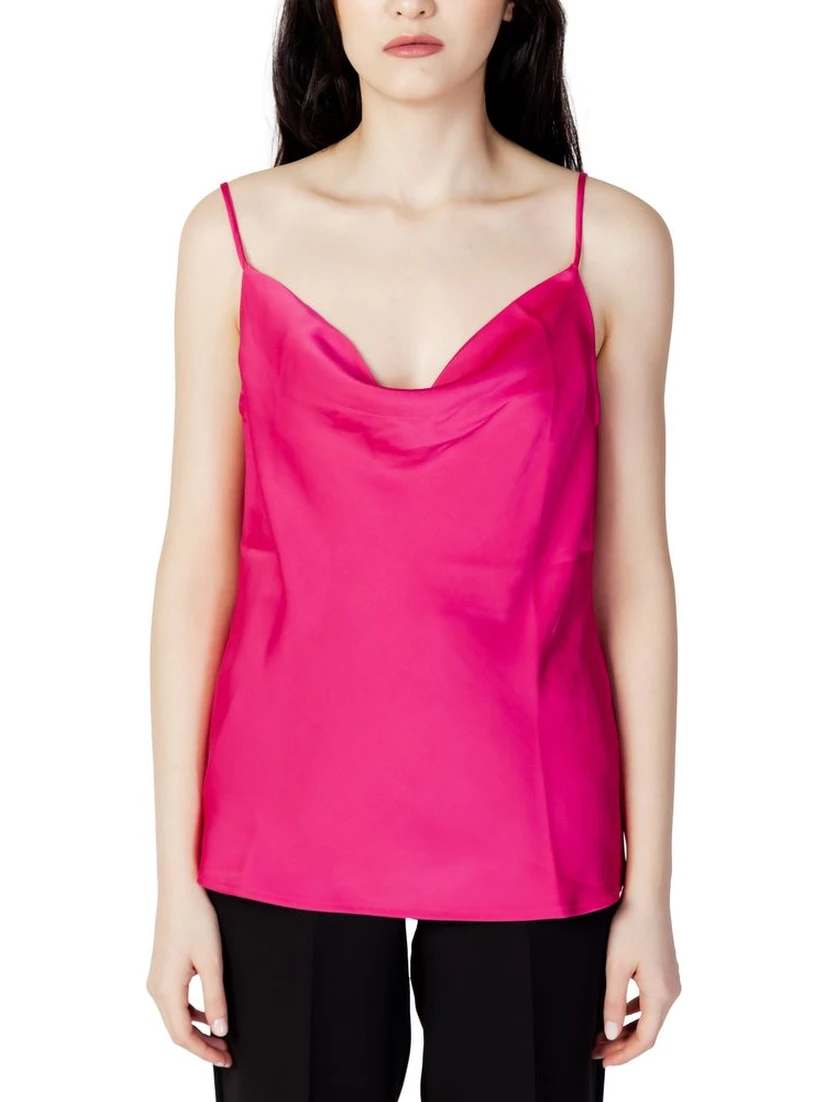 Pink Polyester Tank Tops