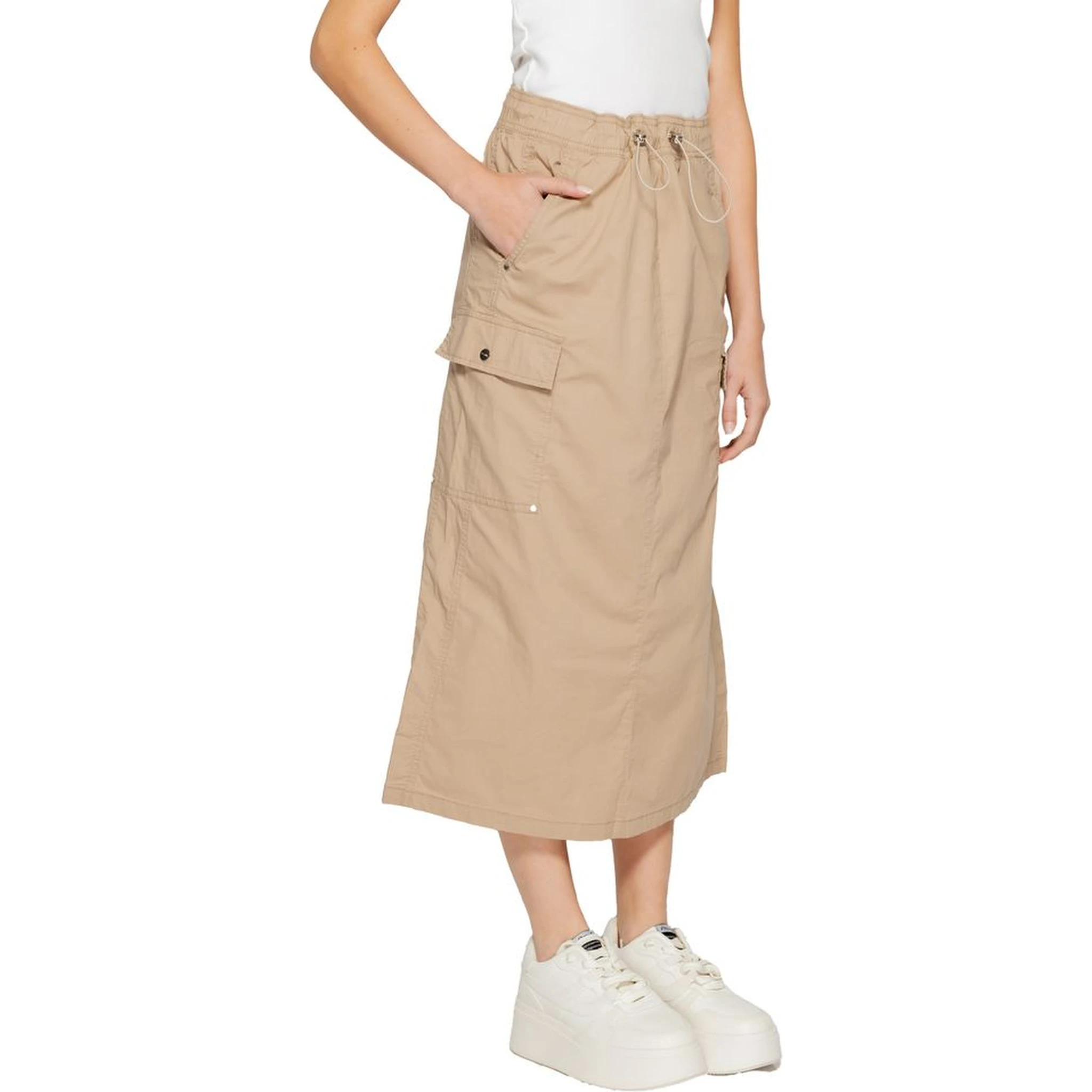 Beige Cotton Skirt
