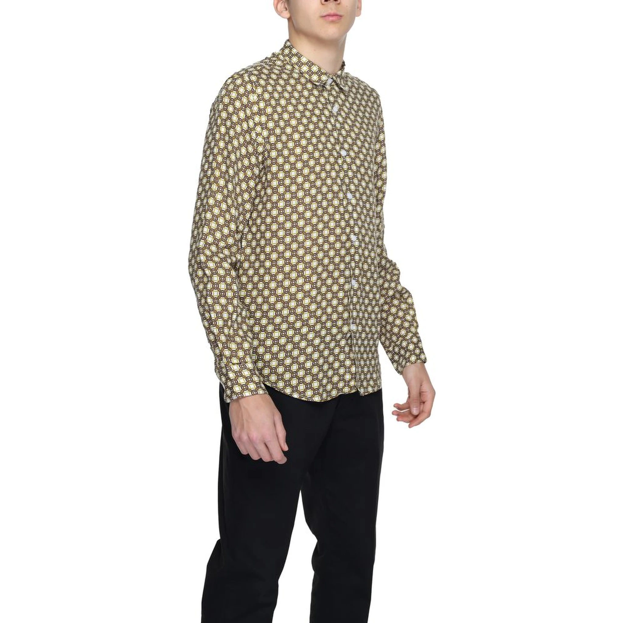 Beige Linen Pattern Shirt