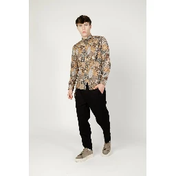 Beige Cotton Pattern Shirt