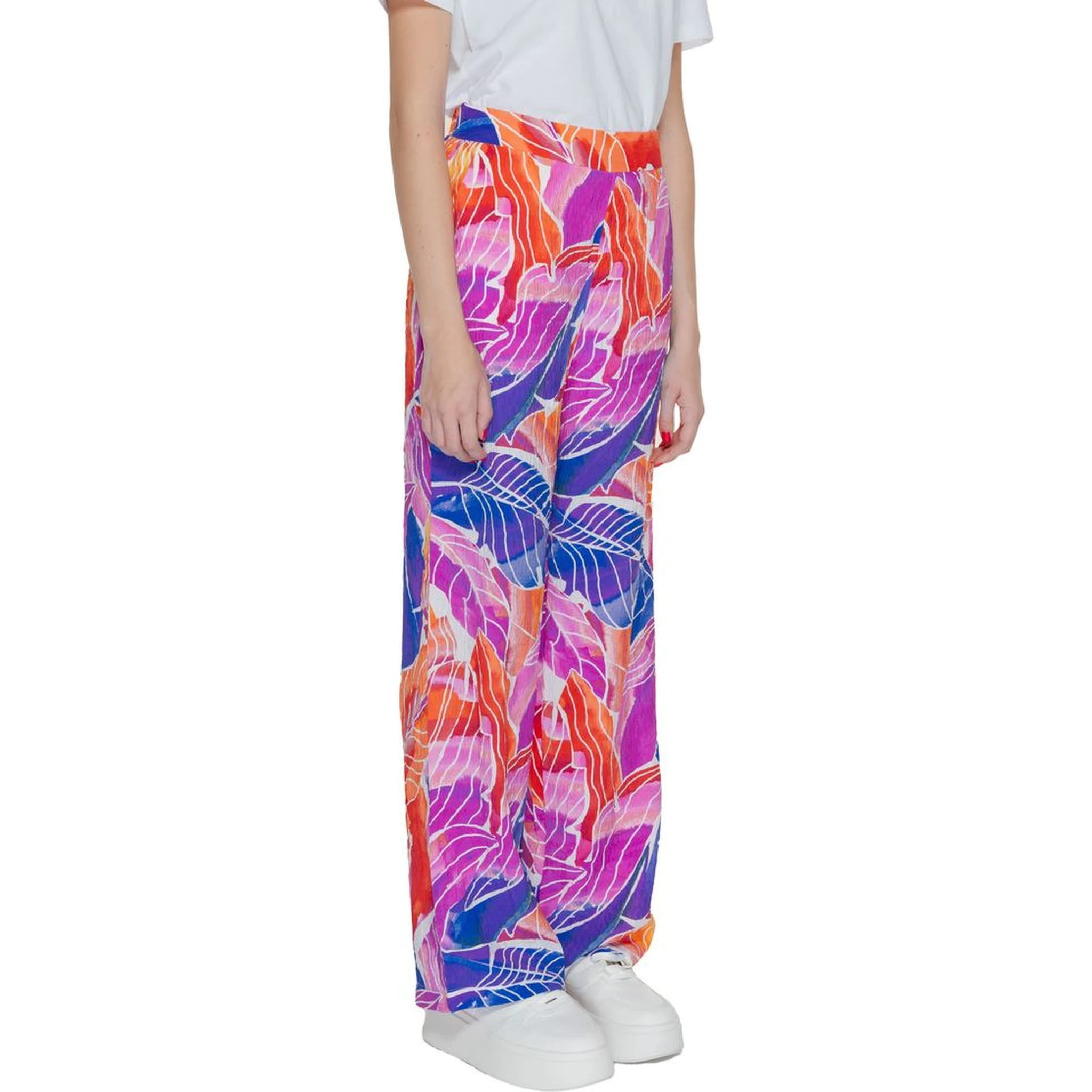 Multicolor Viscose Casual Pants