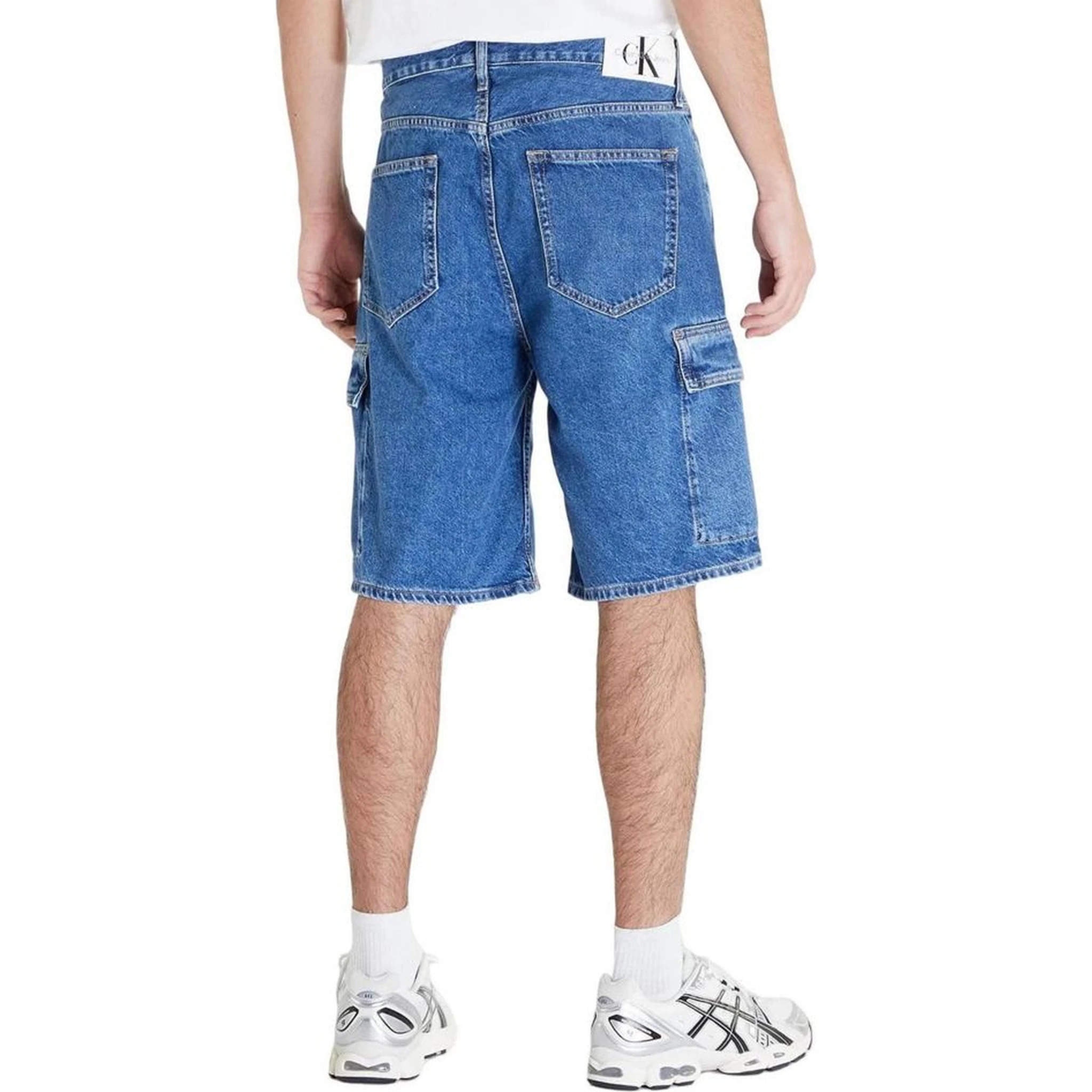 Blue Cotton Bermuda Shorts