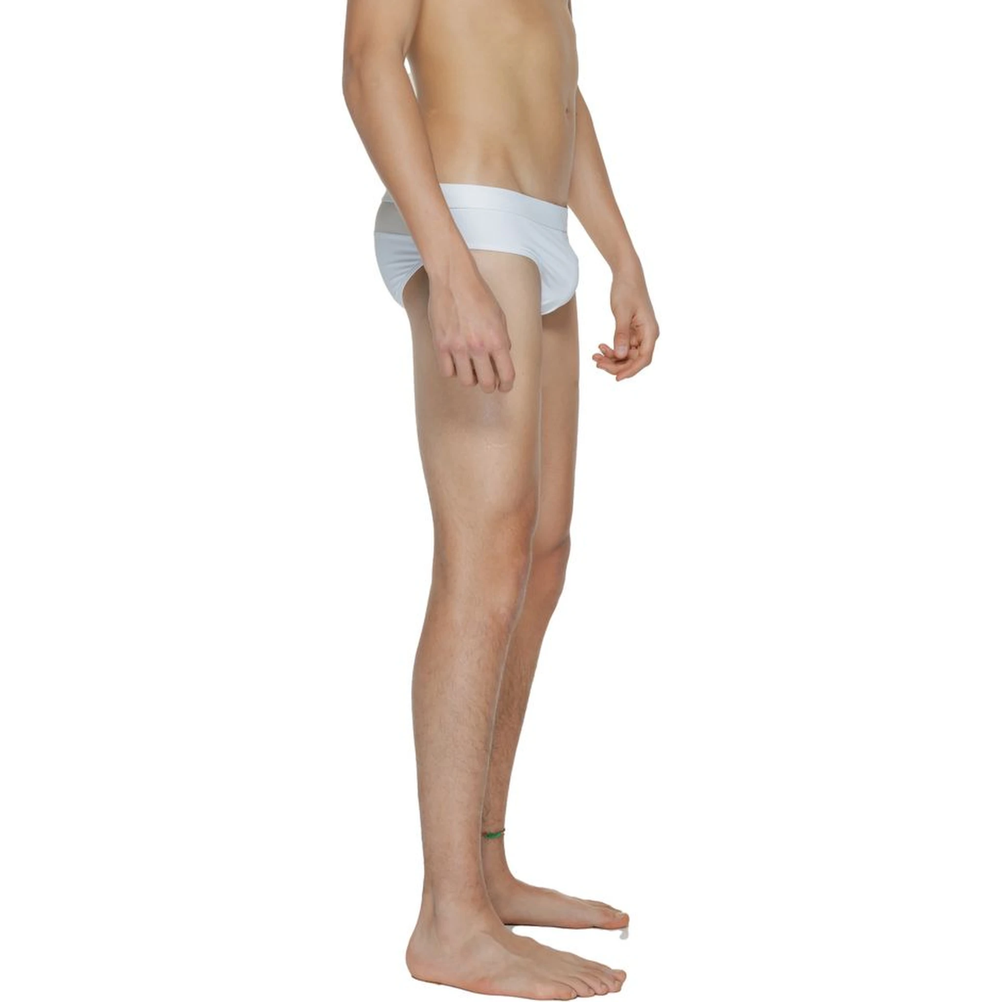 White Polyamide Swim Briefs
