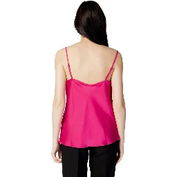 Pink Polyester Tank Tops