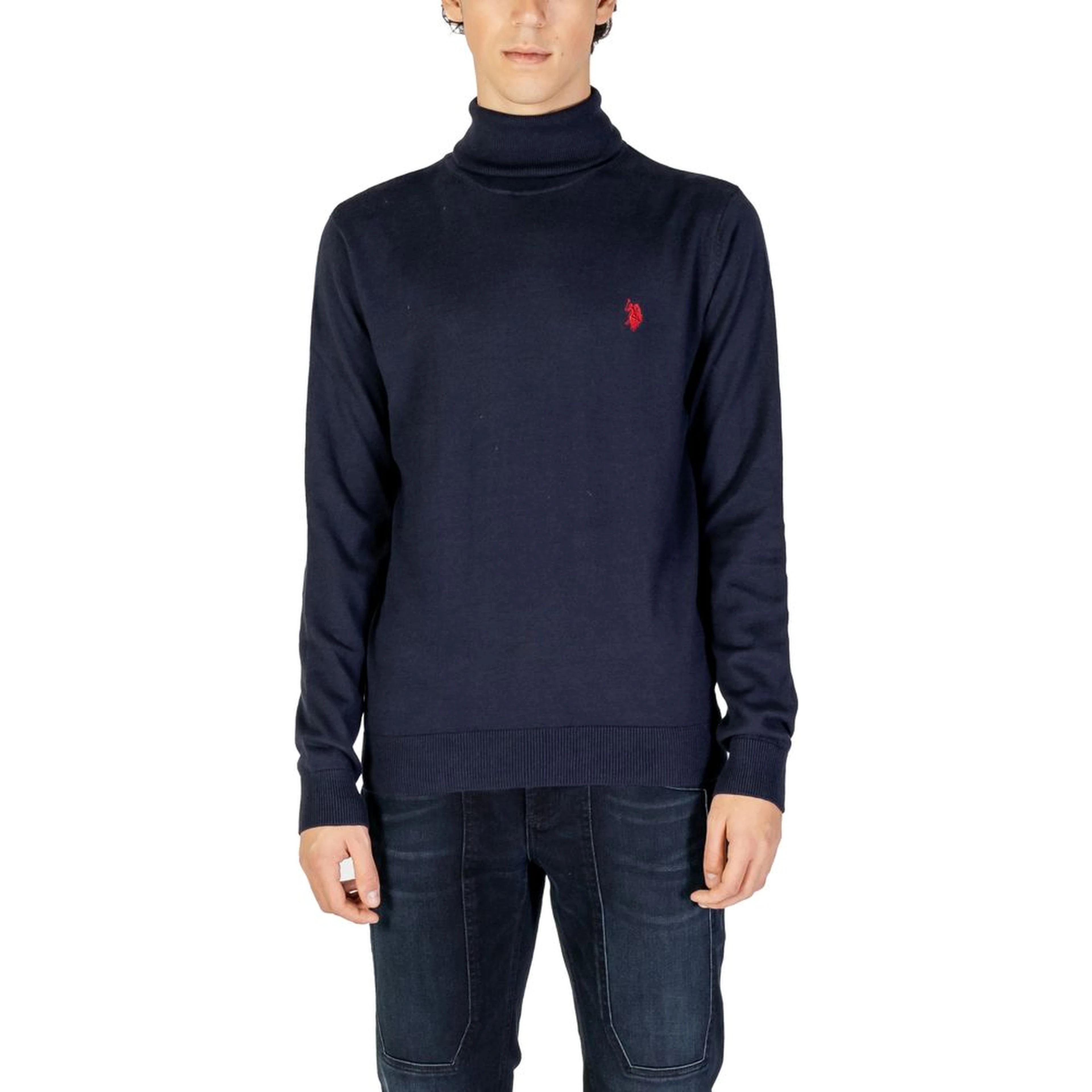 Blue Cotton Turtleneck