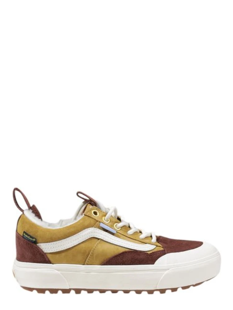 Beige Leather Athletic Sneakers