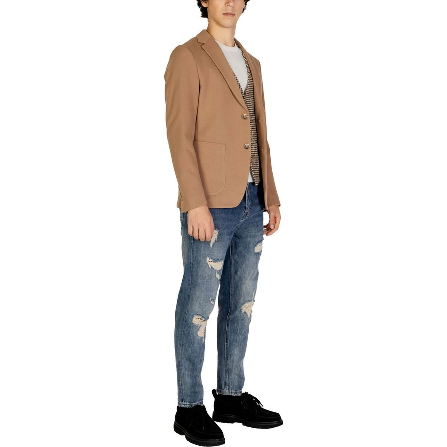 Beige Cotton Blazer