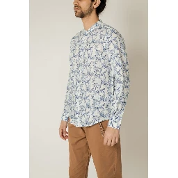 Blue Linen Pattern Shirt