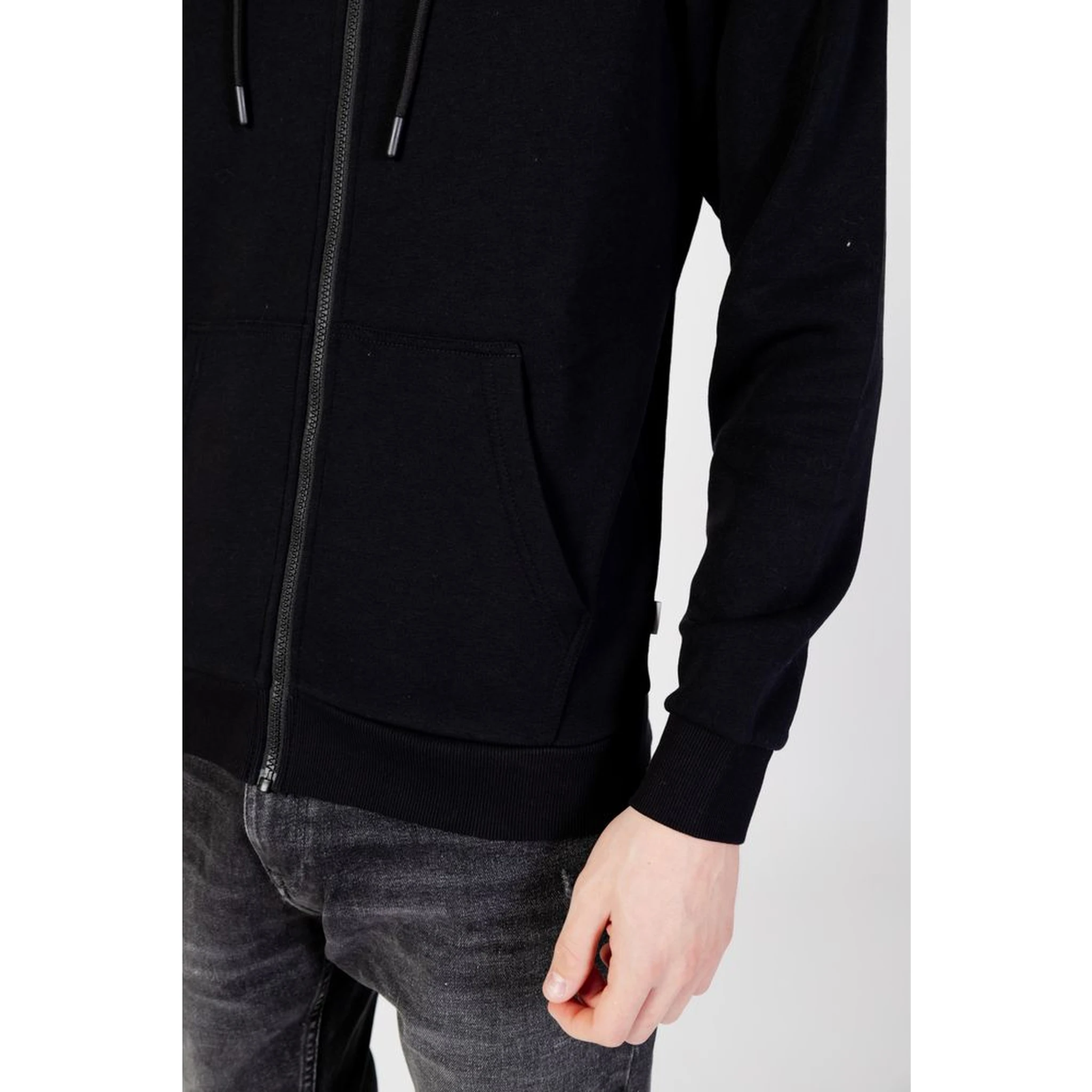 Black Polyester Hoodie