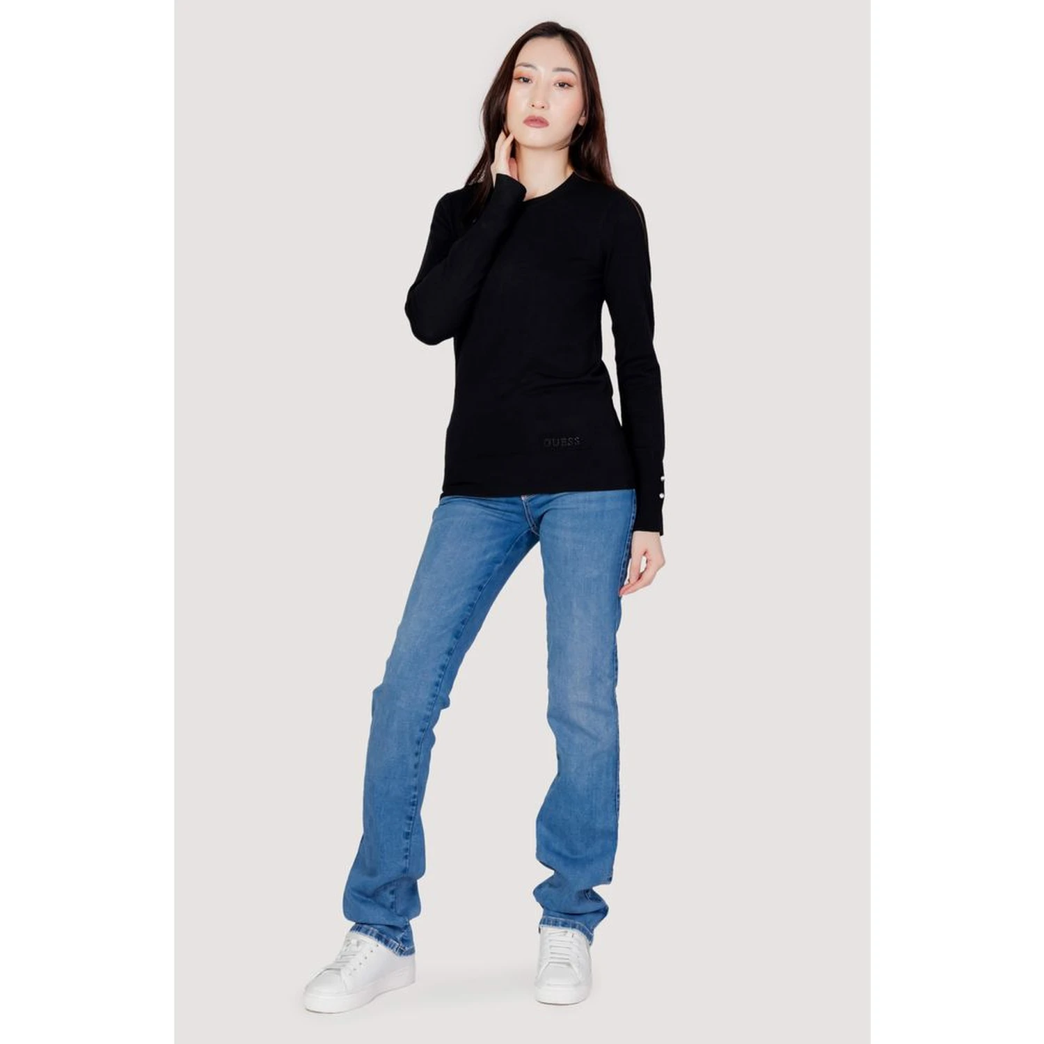 Black Cotton Sweatshirt