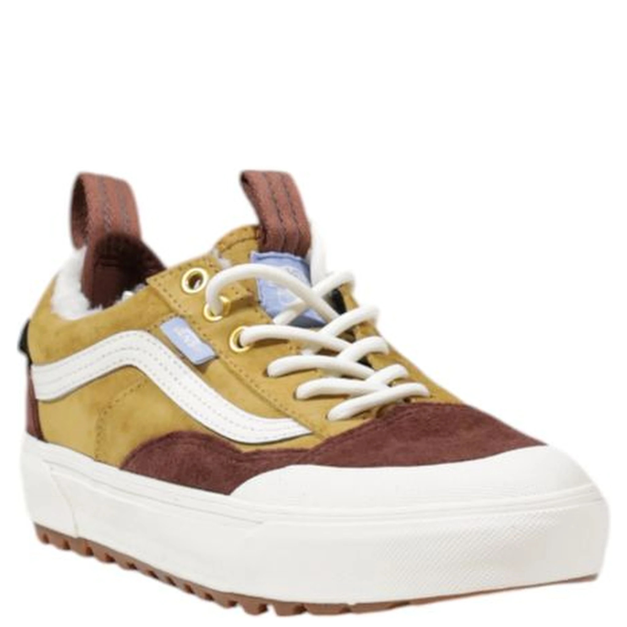 Beige Leather Athletic Sneakers