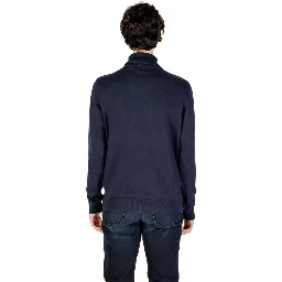 Blue Cotton Turtleneck