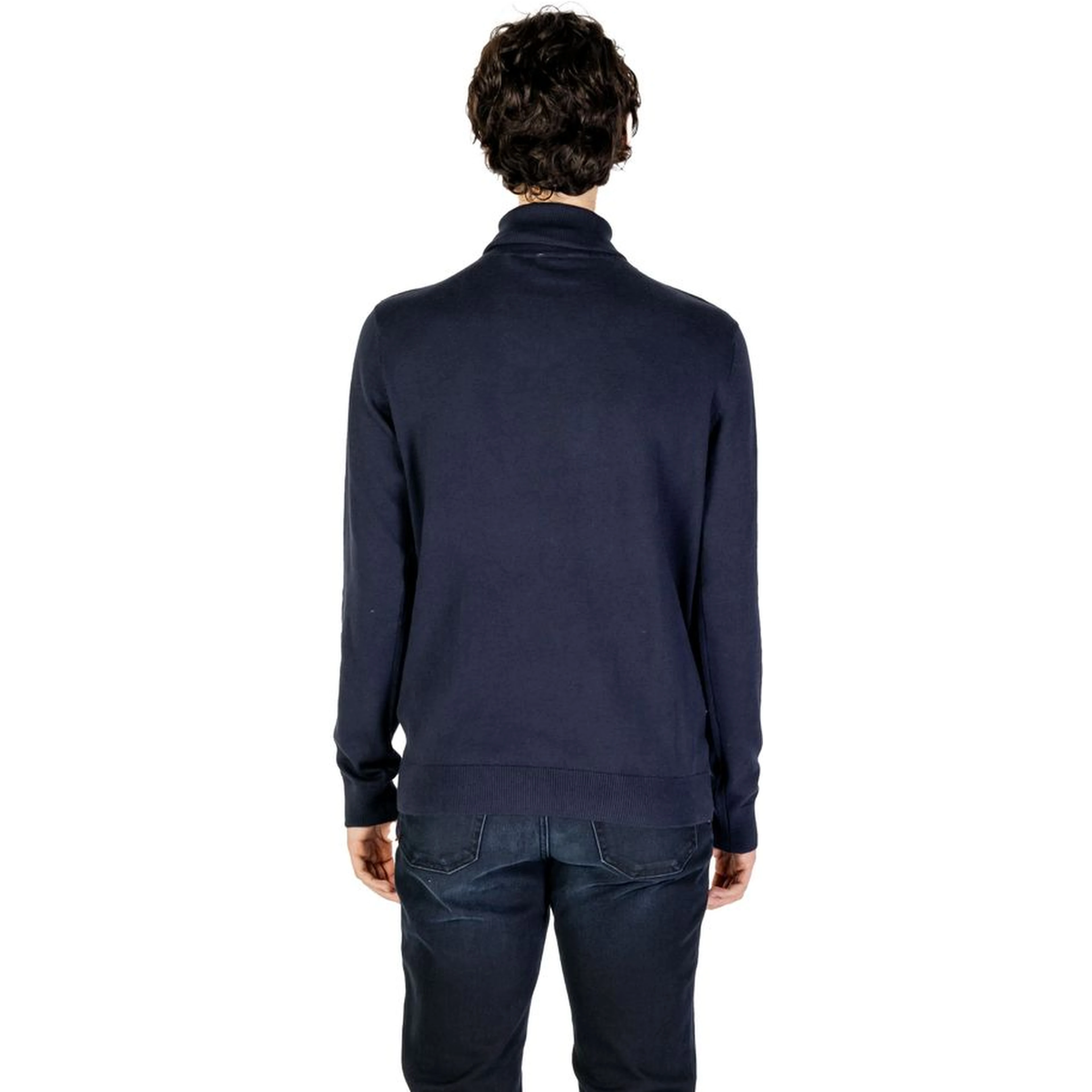 Blue Cotton Turtleneck
