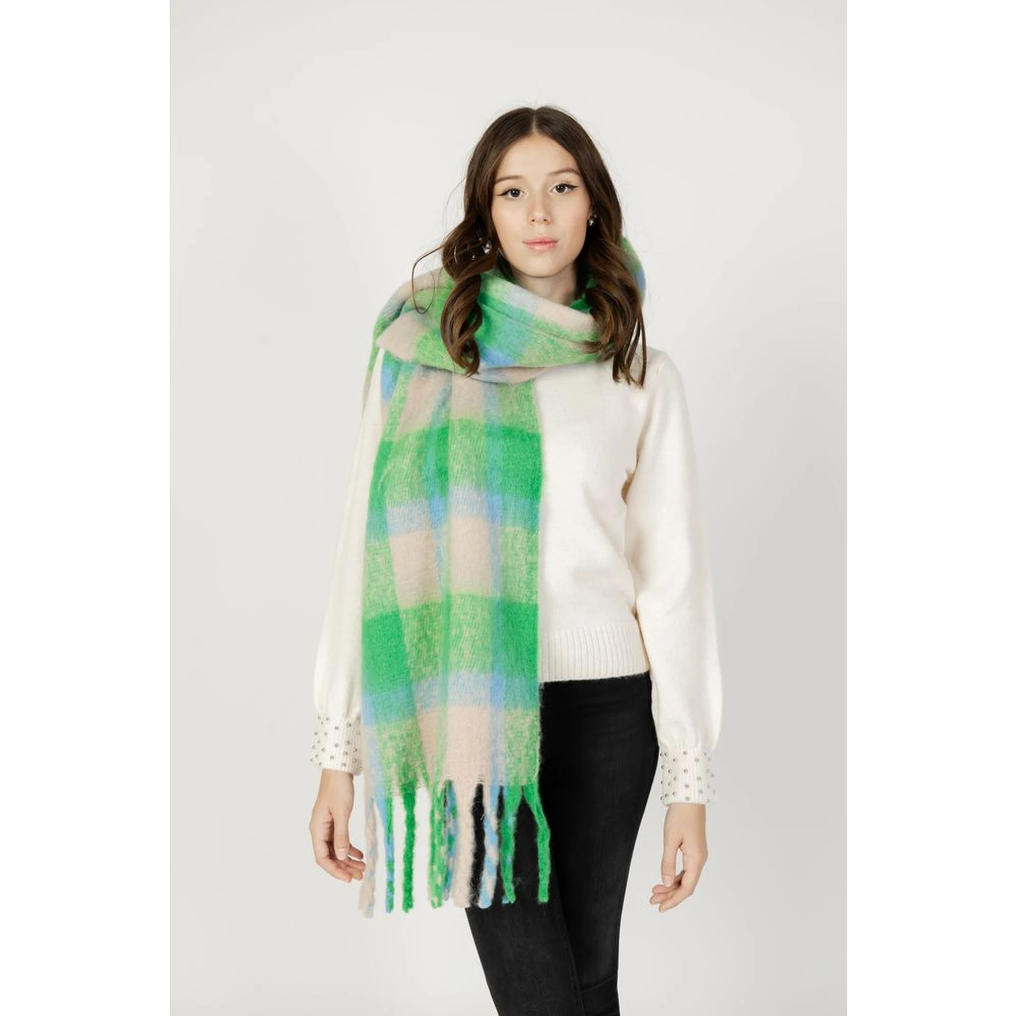 Green Polyester Scarf