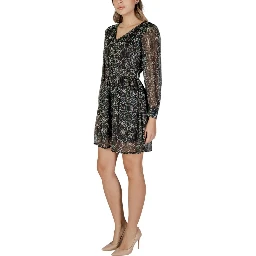 Black Recycled Polyester Short Dress