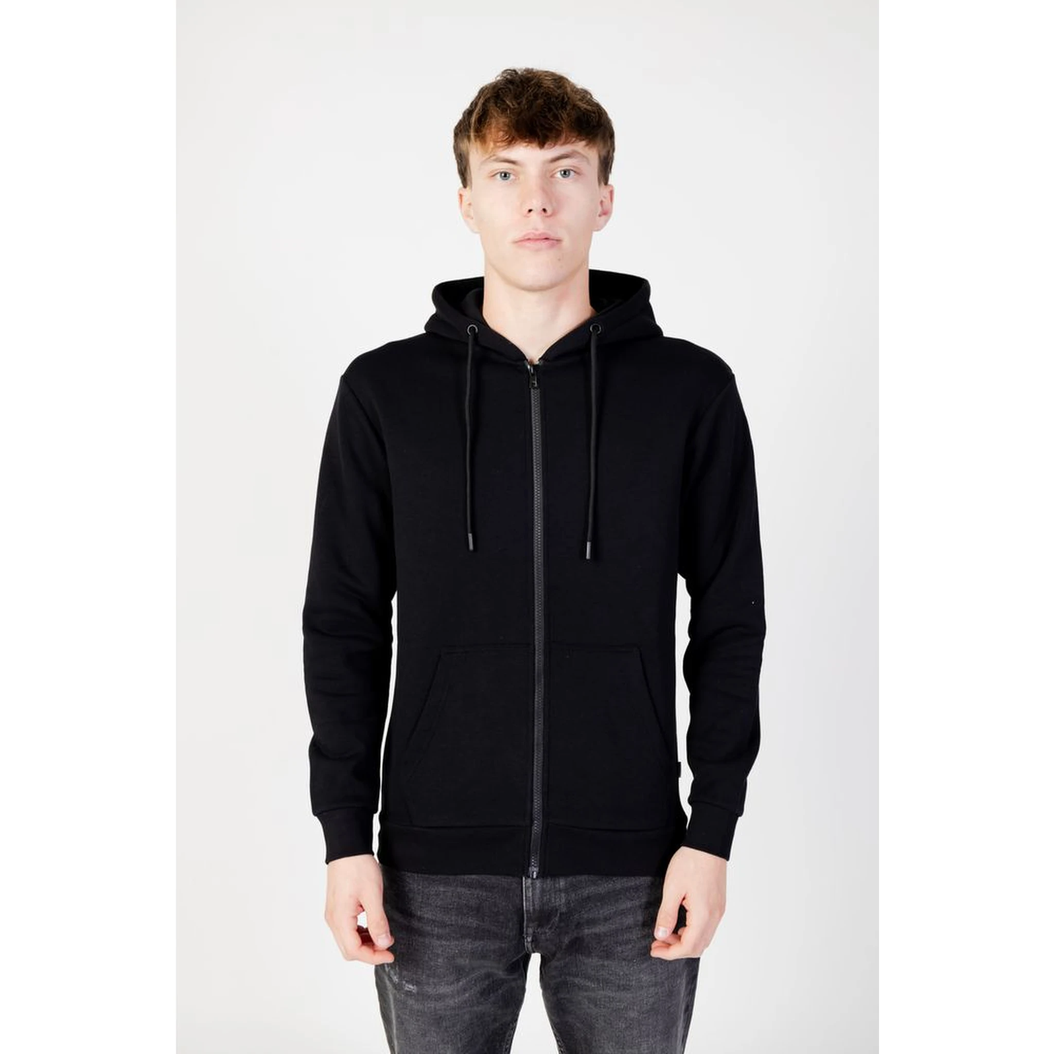 Black Polyester Hoodie