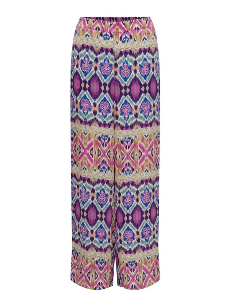 Multicolor Recycled Polyester Casual Pants