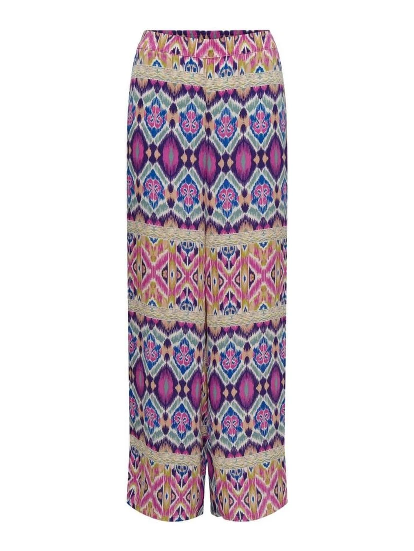 Multicolor Recycled Polyester Casual Pants