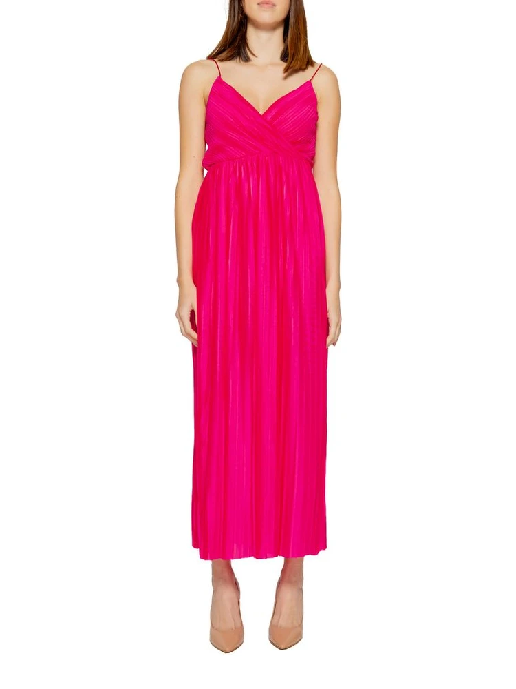 Multicolor Polyester Long Dress