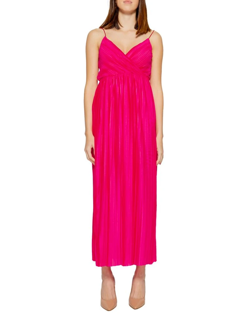 Multicolor Polyester Long Dress