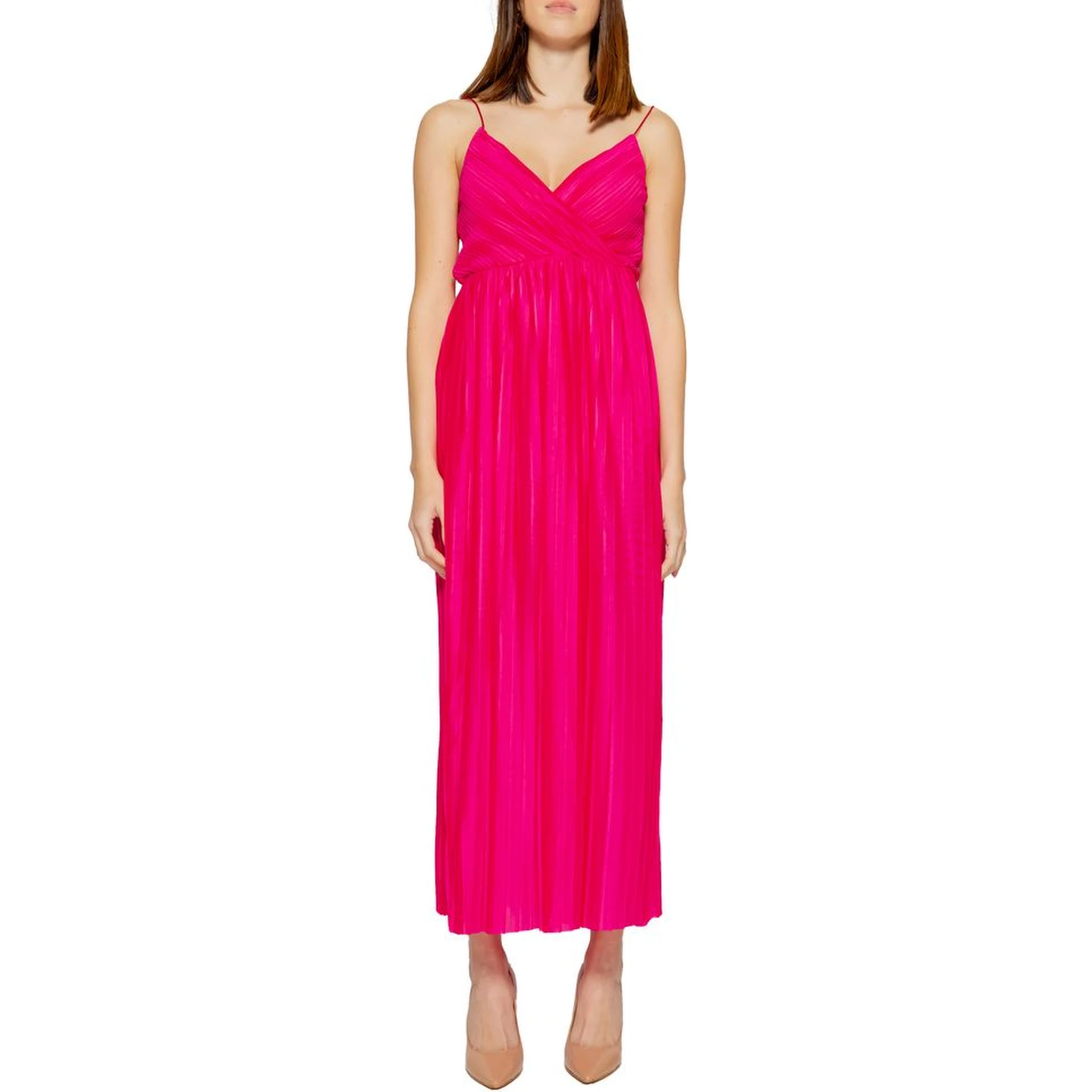 Multicolor Polyester Long Dress