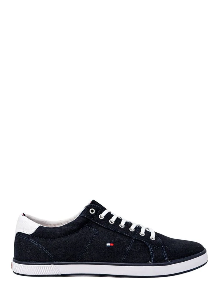 Blue Cotton Low Top Sneakers