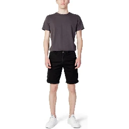 Black Cotton Shorts