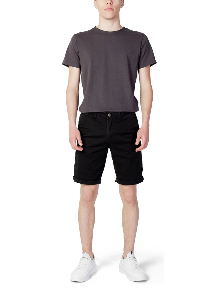 Black Cotton Shorts