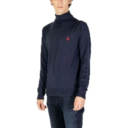 Blue Cotton Turtleneck