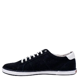 Blue Cotton Low Top Sneakers