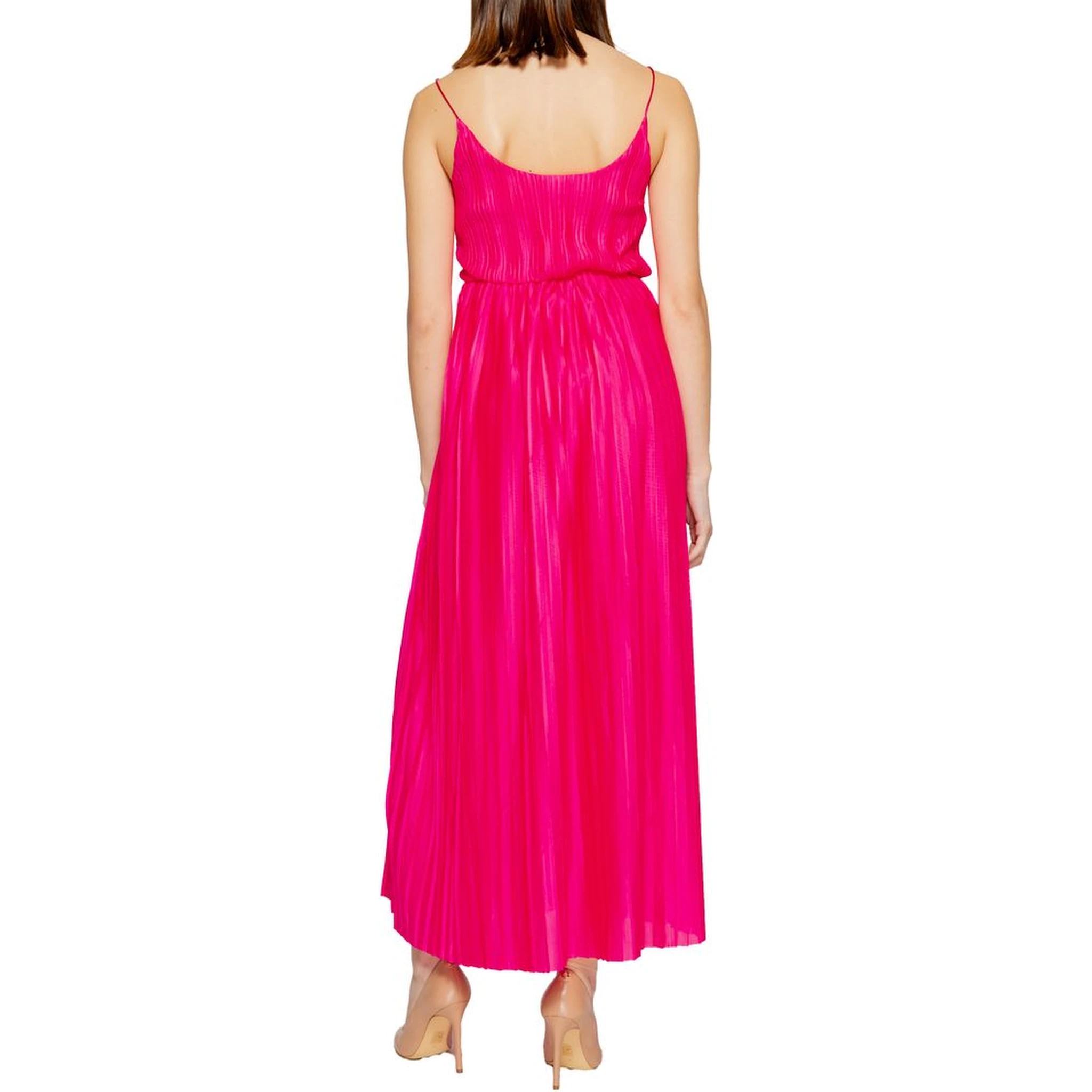 Multicolor Polyester Long Dress