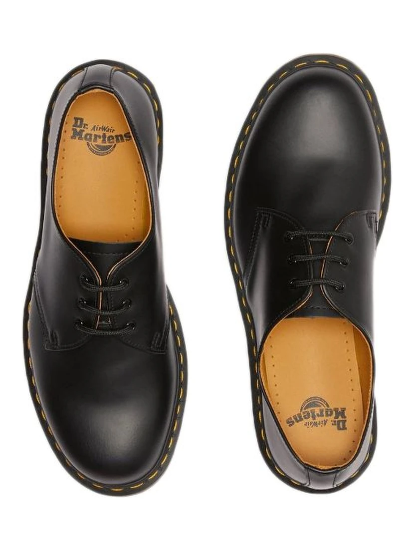 Black Leather Platform Pumps