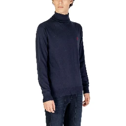 Blue Cotton Turtleneck