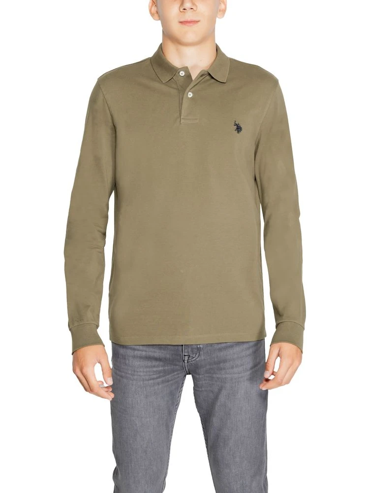 Green Cotton Long Sleeve T-Shirt