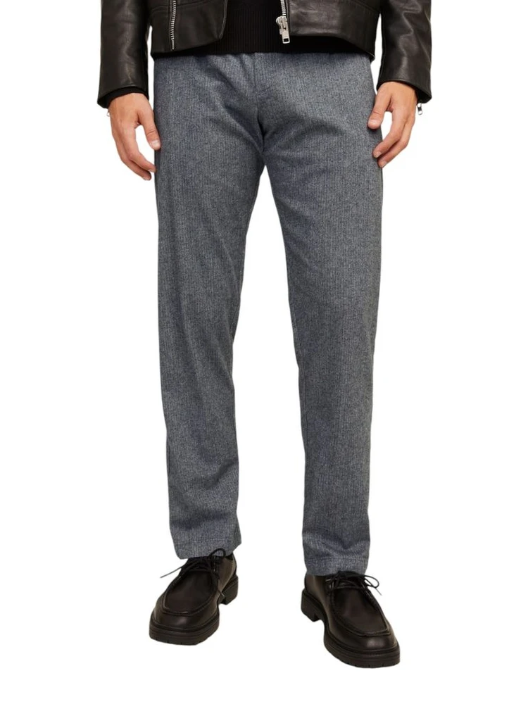 Gray Cotton Casual Pants