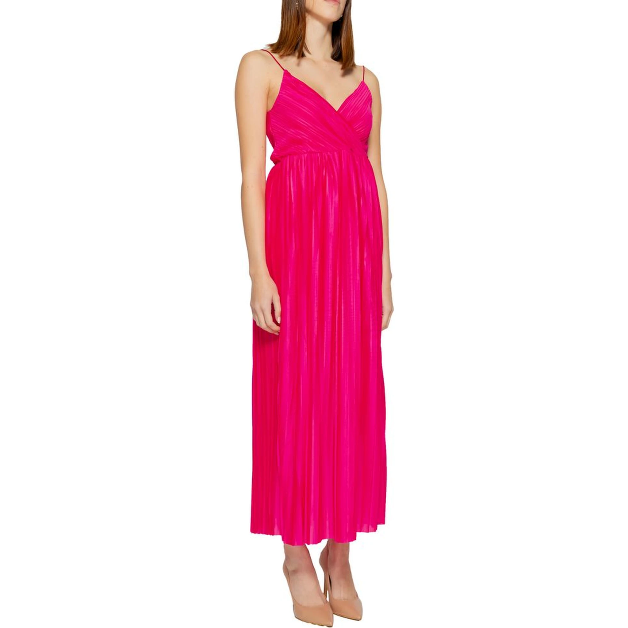 Multicolor Polyester Long Dress