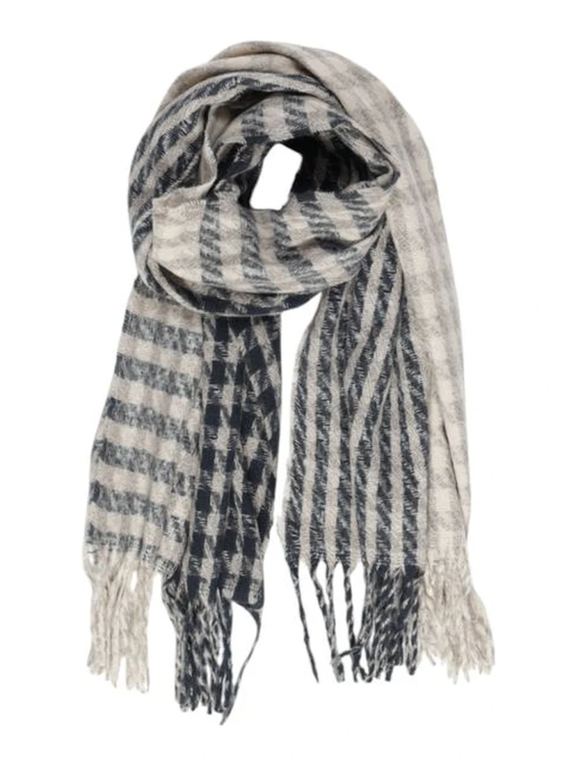 Gray Recycled Polyester Scarf