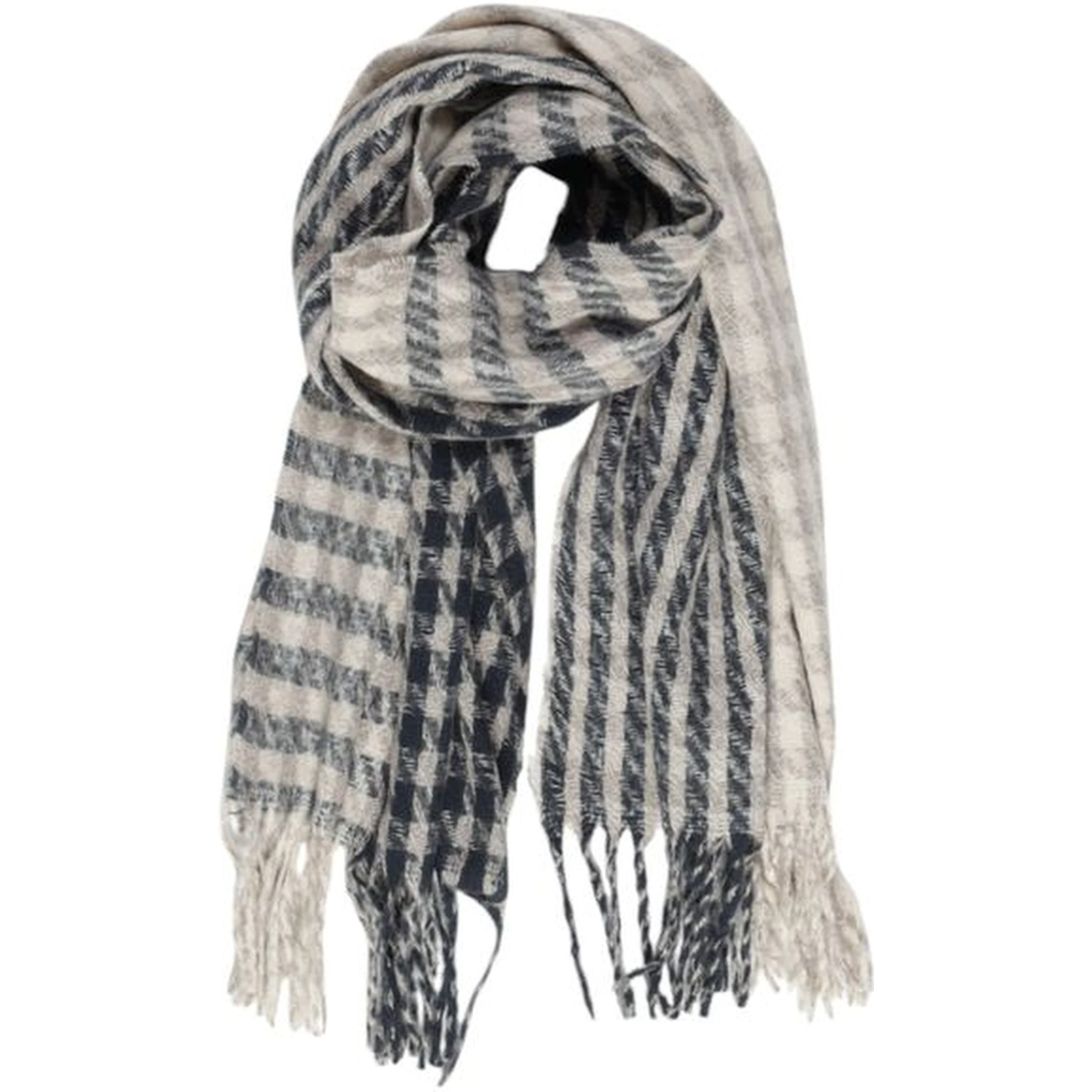 Gray Recycled Polyester Scarf