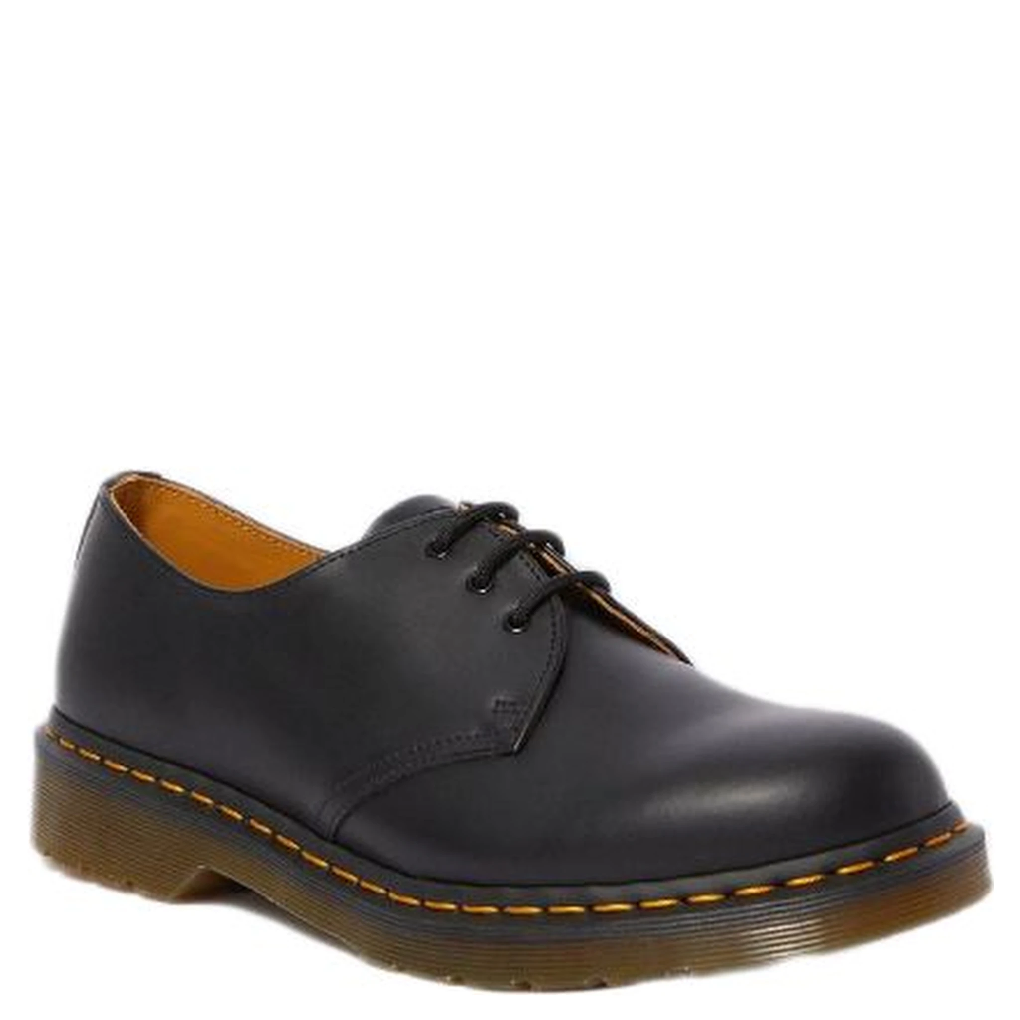 Black Leather Platform Pumps